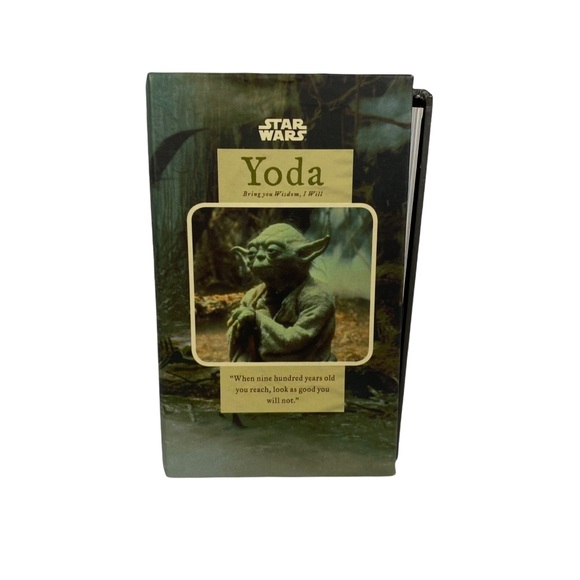 STAR WARS Yoda Bring You Wisdom, I Will Statue Figure Includes Book NWOT - Picture 3 of 8
